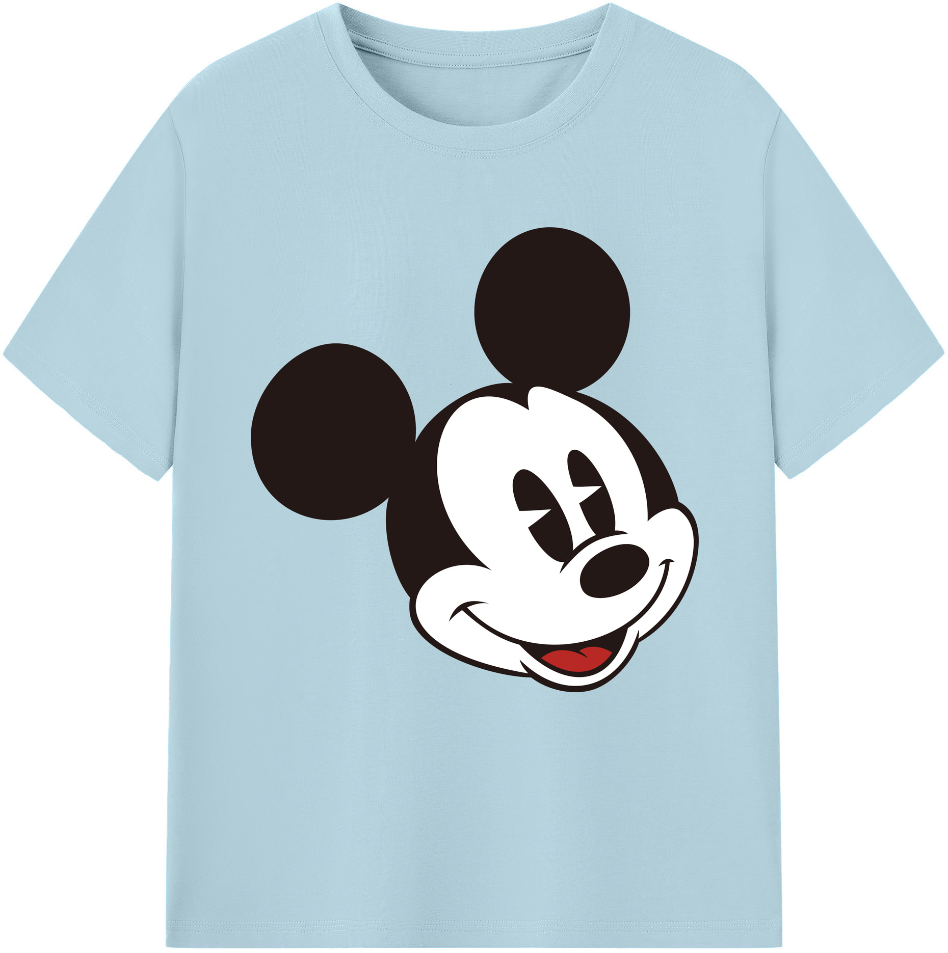 （画像用） ミッキーマウス Mickey Mouse 綿100％半袖Tシャツ（フロントプリント）